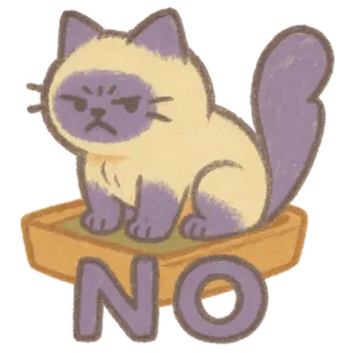 🐈‍⬛ 1bf75ff9 NO kat, nee, dier, chagrijnig, huisdier telegram sticker