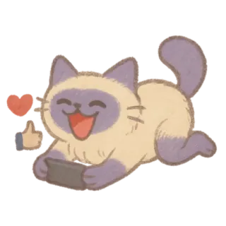 🐈‍⬛ 5ccfe824 kat, gamer, schattig, duim omhoog, spelen telegram sticker