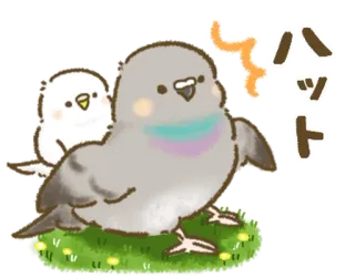 🦜 e6deb5a3 ハット burung, imut, merpati, binatang, kawaii telegram sticker