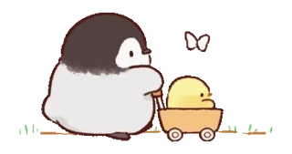 Soft and cute chick(animation) @RekcitsEnilbot telegram stickers