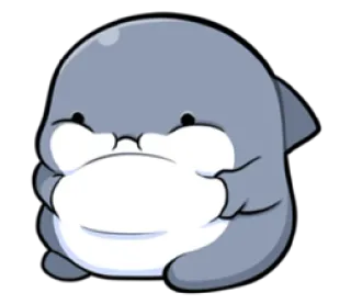 😱 34b6f4a8 süß, tier, robbe, kawaii, comic, mollig telegram sticker