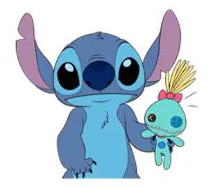 👶 66088e48 Stitch สติทช์, ดิสนีย์, การ์ตูน, เอเลี่ยน, น่ารัก, สีฟ้า telegram sticker
