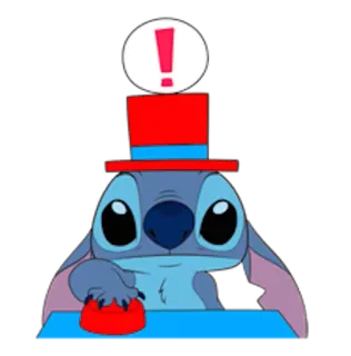 ❗ f624db5a Stitch การ์ตูน, ตัวละคร, น่ารัก, ดิสนีย์, สติทช์, เครื่องหมายอัศเจรีย์ telegram sticker