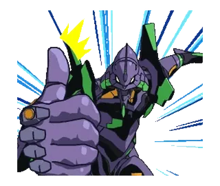 Animated EVANGELION @RekcitsEnilbot whatsapp stickers