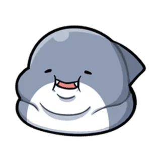 👍 0c4cfc12 dauphin, dessin animé, animal, mignon, poisson whatsapp sticker