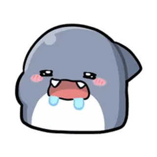 😭 18cd7977 Dessin animé, Requin, Mignon, Kawaii whatsapp sticker