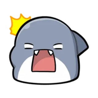 👌 41898fc5 Requin, Dessin animé, En colère, Mignon whatsapp sticker
