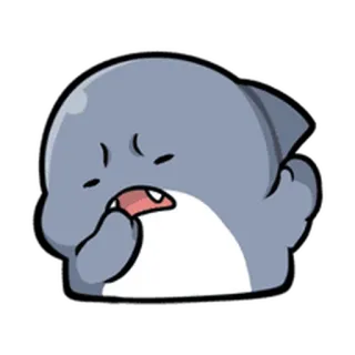 😅 ac06aff9 Requin, Dessin animé, Mignon, Animal, Triste, Endormi whatsapp sticker