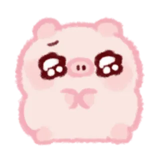 😱 04b29b53 cochon, mignon, autocollant, kawaii, dessin animé telegram sticker