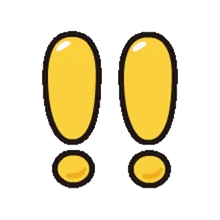 😜 0ab5e289 pontos de exclamação, aviso, perigo, atenção, alertas telegram sticker