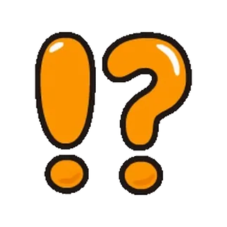 😚 b84fda9e ponto de exclamação, ponto de interrogação, pontuação, símbolos telegram sticker