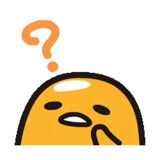🖤 ffbae570 Gudetama Gudetama, ovo preguiçoso, ponto de interrogação, confuso, desenho animado, ovo telegram sticker