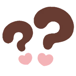 ⭐ 3be72de4 ponto de interrogação, amor, corações, perguntas, confusão telegram sticker