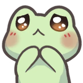 🐸 1c26ee3a żaba, słodki, błagalny, kawaii whatsapp sticker