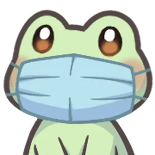 🐸 33838c9d żaba, maska, uroczy, zwierzę whatsapp sticker