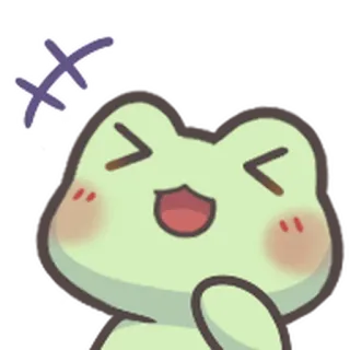 🐸 342a1d5f żaba, słodki, szczęśliwy, kreskówka, zwierzę whatsapp sticker