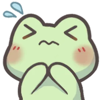 🐸 87b92bfb żaba, słodki, kawaii, smutny, zaniepokojony whatsapp sticker