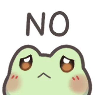 🐸 a566f202 NO żaba, smutny, słodki, zwierzę, kreskówka whatsapp sticker