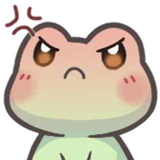 🐸 cda12005 żaba, zły, słodki, kreskówka whatsapp sticker