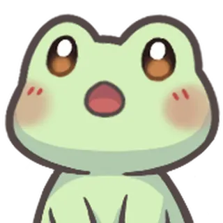 🐸 e7b5dfca żaba, słodki, anime, kawaii whatsapp sticker