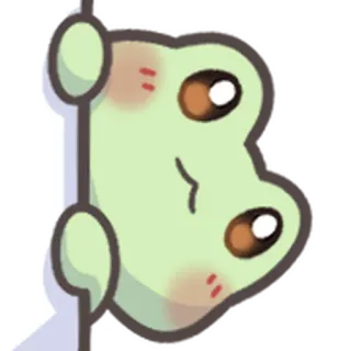 🐸 e84505f9 żaba, słodki, zerkać, kreskówka, zwierzę whatsapp sticker