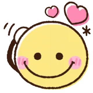 ⭐ a8336cc6 happy, emoji, cute, hearts, smiley telegram sticker