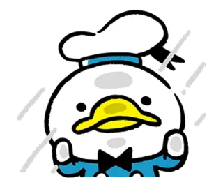 🐮 1fa437bb เป็ด, เชฟ, น่ารัก, การ์ตูน, สัตว์, ตัวละคร telegram sticker