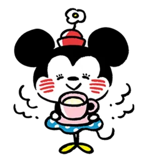 🐮 7a042f64 การ์ตูน, น่ารัก, ชา, ตัวละคร telegram sticker