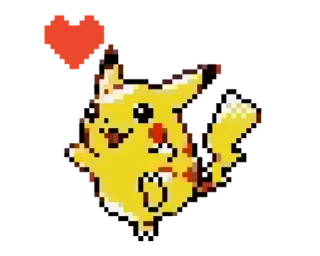 🦁 7651ef07 Pikachu pokemon, pikachu, anime, kartun, hati, imut, kawaii telegram sticker