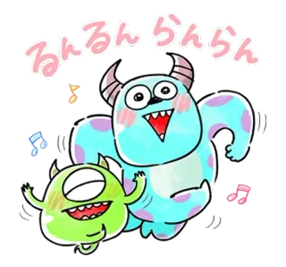 🐰 28510fec るんるんらんらん monster, cartoon, cute, animated, illustration telegram sticker