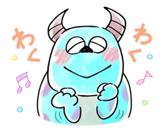 🐰 7a646dbd Sully Monsters, Inc. わく monster, cute, cartoon, animated, disney, pixar, sullivan, sully telegram sticker