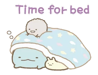 💬 257d4478 Time for bed 卡哇伊, 可爱, 睡眠, 睡前, 放松, 卡通, 动物 telegram sticker