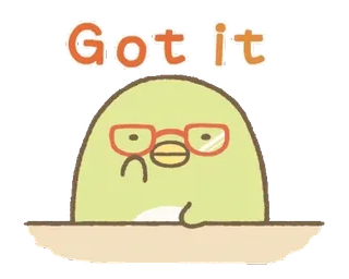 💬 2bc0c85e Got it 鸭子, 眼镜, 思考, 明白, 鸟, 绿色 telegram sticker