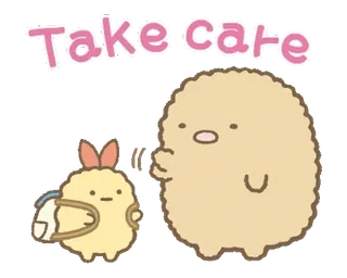 💬 b1d99c7e Take care 保重, 问候, 卡通, 友善, 角色, 可爱 telegram sticker