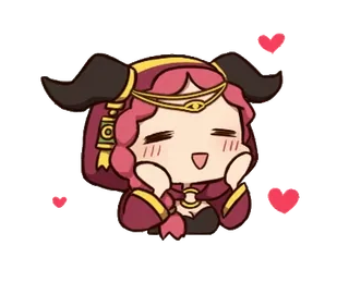 ⭐ 57bcec4a аниме, милый, каваий, сердце, мультфильм, чиби telegram sticker