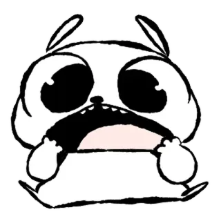 💞 6620e975 binatang, karakter, lucu, kartun, putih, telinga telegram sticker