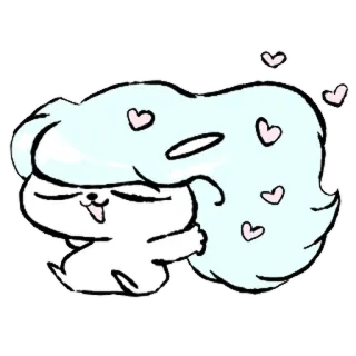 💞 d7115960 Kartun, Binatang, Lucu, Cinta, Hati, Peliharaan, Kawaii, Senang telegram sticker