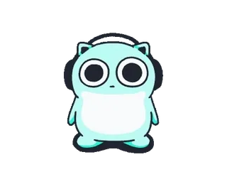 👽 0ab6681a animal, mignon, casque, dessin animé telegram sticker