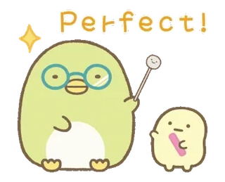 💬 862ccc30 Perfect! คาวาอิ, น่ารัก, เพนกวิน, สมบูรณ์แบบ, แว่นตา, ครู, น่ารัก telegram sticker