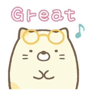 💬 aa50ee75 Great แมว, แว่นตา, เยี่ยม, น่ารัก, สติกเกอร์ telegram sticker