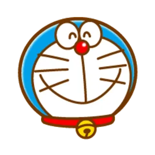 🐶 60458dab Doraemon Дораэмон, Мультфильм, Кот, Робот, Аниме, Милый, Колокольчик, Красный нос telegram sticker
