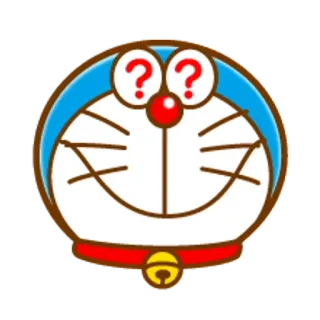 🐶 7851a00e Doraemon дораэмон, кот, мультфильм, аниме, робот кот, в замешательстве telegram sticker