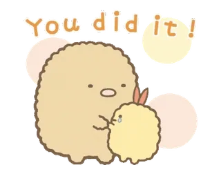 💭 85d1ba41 You did it! celebración, ánimo, felicitaciones, logro, lindo, suave, kawaii whatsapp sticker