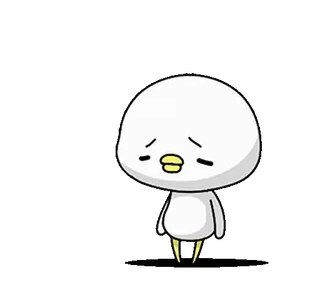 ⭐ 66512d1c triste, pato, desenho animado, personagem, fofo, animal whatsapp sticker