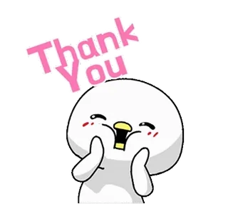 ⭐ 6a0185ce Thank You obrigado, fofo, desenho animado, kawaii, gratidão, expressão whatsapp sticker