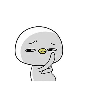 ⭐ 7a12a788 pato, desenho animado, pensando, confuso, fofo whatsapp sticker