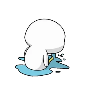 ⭐ 8fa9a09c chorando, triste, desenho, blob, lágrimas, solitário, deprimido whatsapp sticker