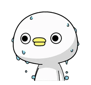 ⭐ 98b32b10 suando, desenho animado, fofo, ansioso, nervoso, pato whatsapp sticker