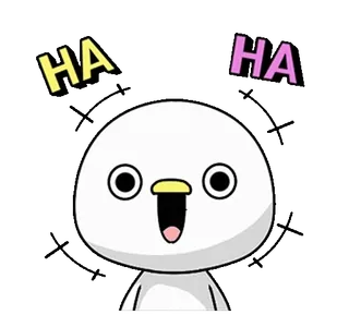 ⭐ bfda432f HA HA rindo, engraçado, desenho animado, emoji, quadrinhos, piada whatsapp sticker