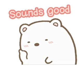 ❄️ 6d4054c6 Sounds good 곰, 귀여운, 긍정적인, 동의, 좋아요, 동물, 만화 telegram sticker